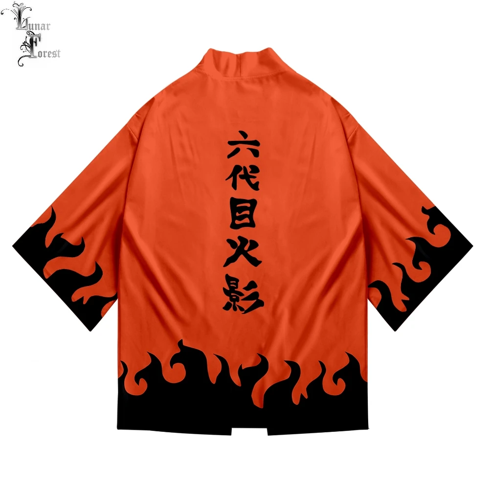 Кимоно для косплея унисекс японское объемное кимоно хаори юката с Саске/Какаси