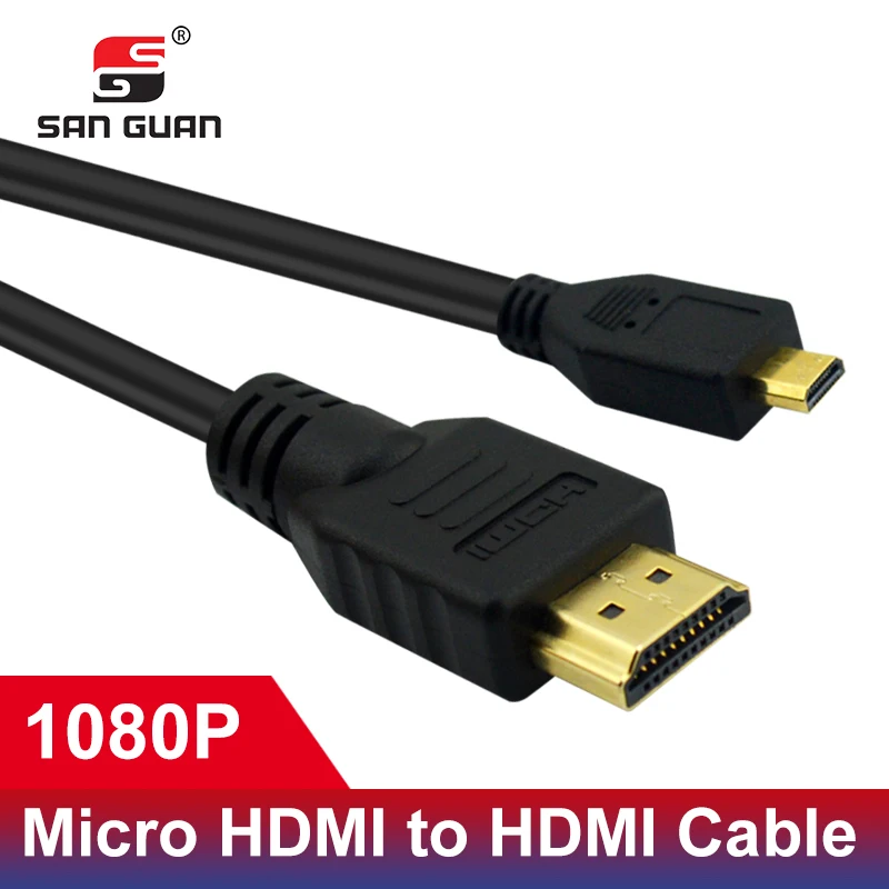 Аудио видео HDMI к Micro кабель 1 5 м позолоченный 4 в 3D 1080P Премиум адаптер для HDTV