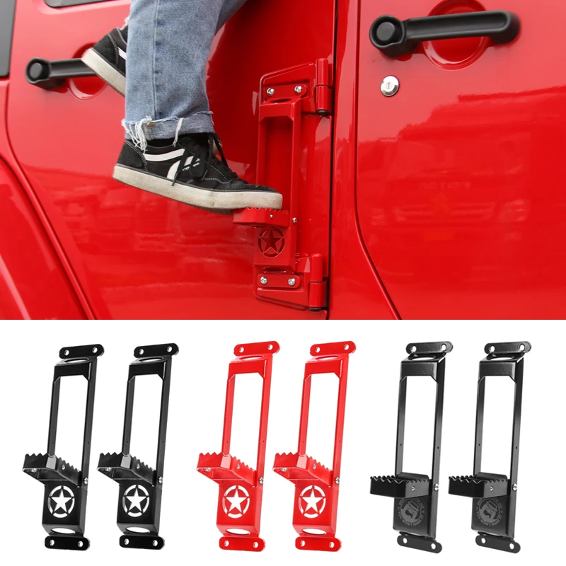 

2 шт., складная педаль для Jeep Wrangler JK JL 2007-2018