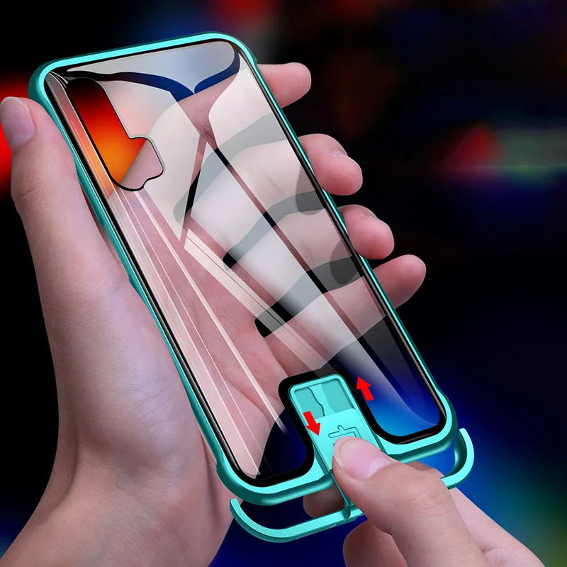 R-just Borderless серия металлический каркас чехол для телефона huawei Honor 20 защитный чехол стеклянная задняя крышка Чехлы для huawei Honor 20 Pro