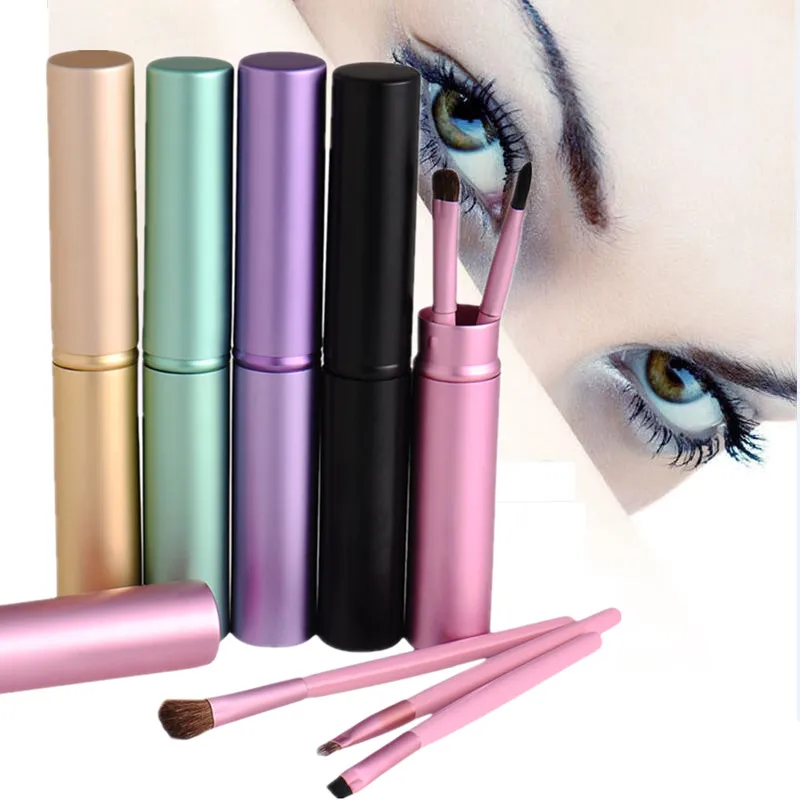 5pcs Travel Portable Mini Eye Makeup Brushes Set Reals Eyeshadow Eyeliner Eyebrow Brush Lip Make Up Brushes kit Professional