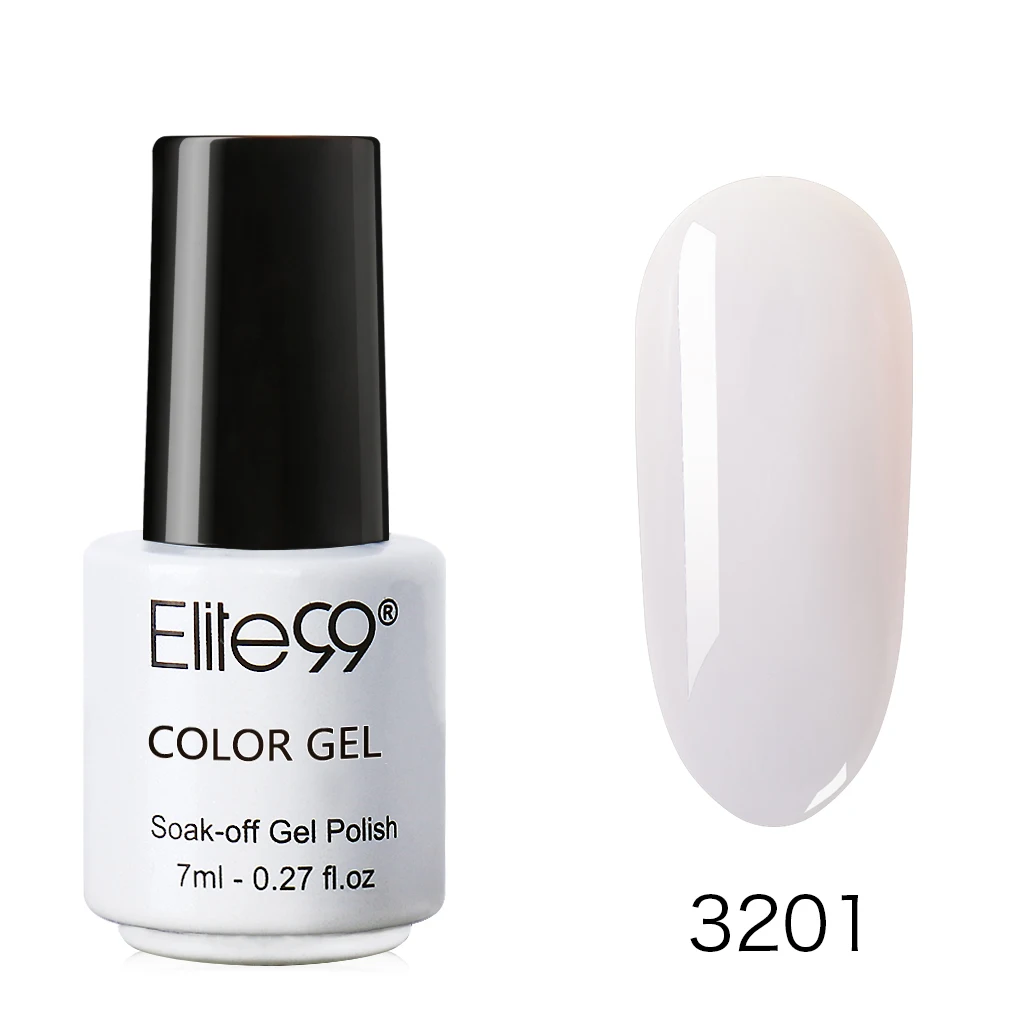 7ML 3201 Elite99 обнаженный желе для дизайна ногтей Гель-лак замочить от маникюра конфеты Гель-лак для ногтей полупрозрачный Светодиодный УФ-гель лак для ногтей - Цвет: 7ML 3201
