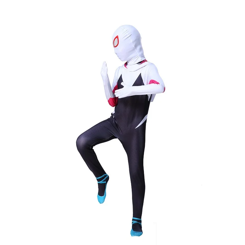 Avengers Spider woman Gwen Stacy Cosplay Costume The Amazing Spider-Man Girl Siamese Tights Suit Set Halloween Christmas Gift |