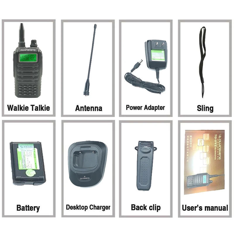Quansheng TG-UV2 Высокое качество Мощный 5 Вт рация Vhf рация радио Cb сканер трансивер Радио связь - Цвет: 1 piece