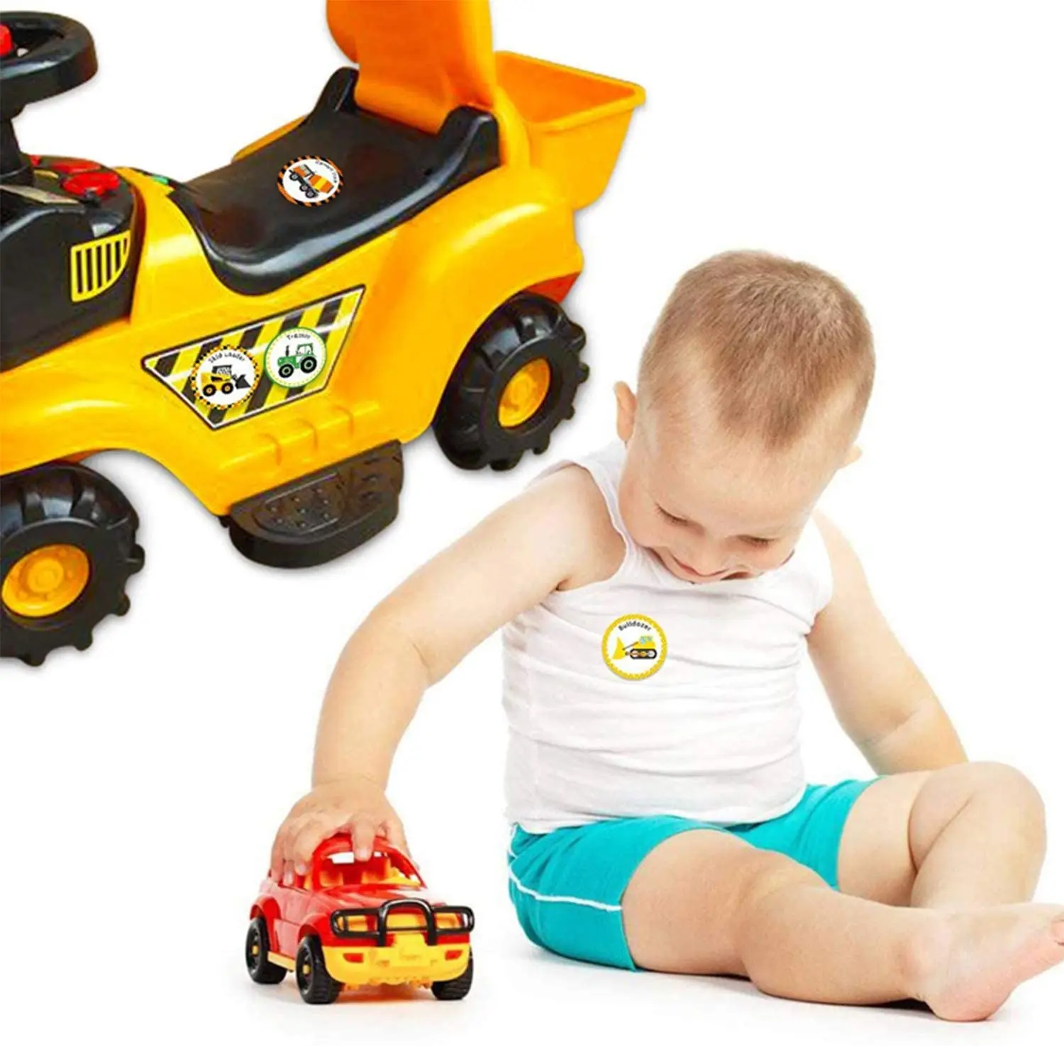 

Cars And Truck Stickers Party Supplies Pack Toddler For Kids Perforated Roll Construction Sticker Car Home Family Birthday Party