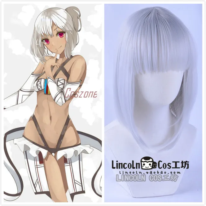Fate Grand Order FGO Saber Attila Etzel короткие серебряные прямые термостойкие синтетические