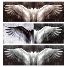 Винтажный холст с изображением крыльев Ангела, черно-белые крылья, настенные художественные принты и картины, украшающие гостиную и спальню