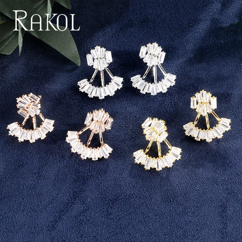 Женские серьги гвоздики с австрийским кристаллом и цирконием|brand stud earrings|stud