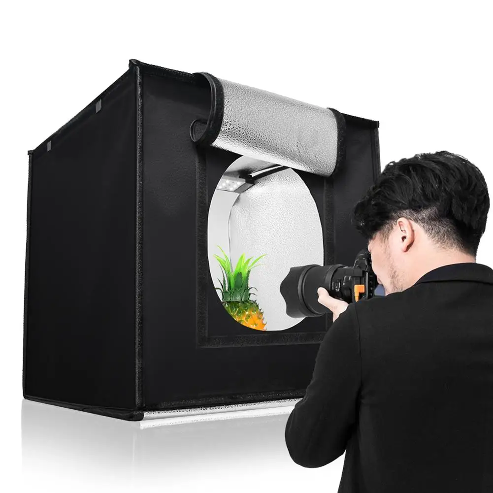 

Kshioe 16x16 inch Portable Desktop Photo Studio Adjustable Folding with LED Mini Folding Lightbox Photography Photo Studio