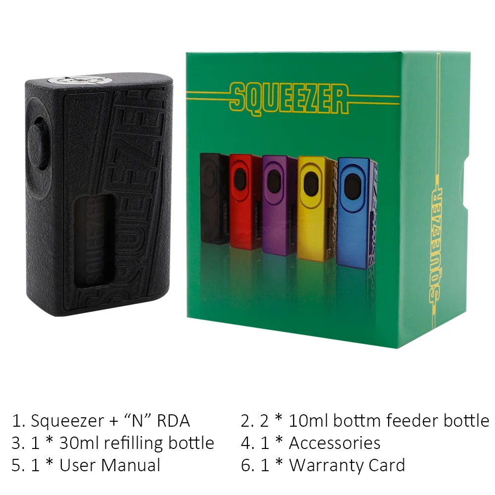Hugo соковыжималка BF Squonk электронная сигарета коробка мод 18650/20700 батарея Встроенный 10 мл пищевой бутылки hugo соковыжималка vape