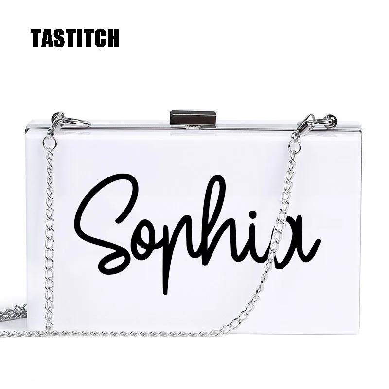 Индивидуальный акриловый клатч персонализированная вечерняя Женская сумочка