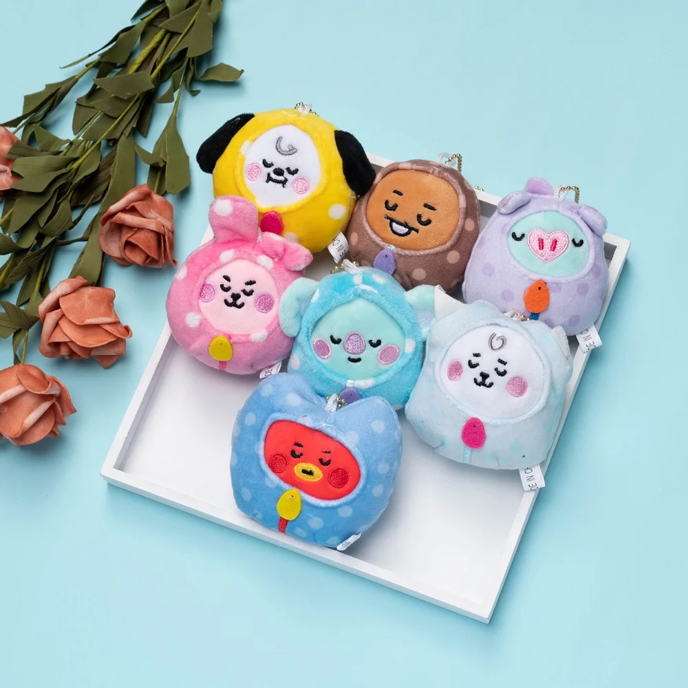 

cute cartoon Bangtan boys No label BT Keychain cute doll pendant pendant key ring toy doll