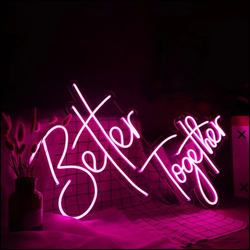 

Better Together neon Flex Led Custom Neon Sign Light Ins Wall Decor 12V 3D waterproof Outdoor Wedding party marriage decoration