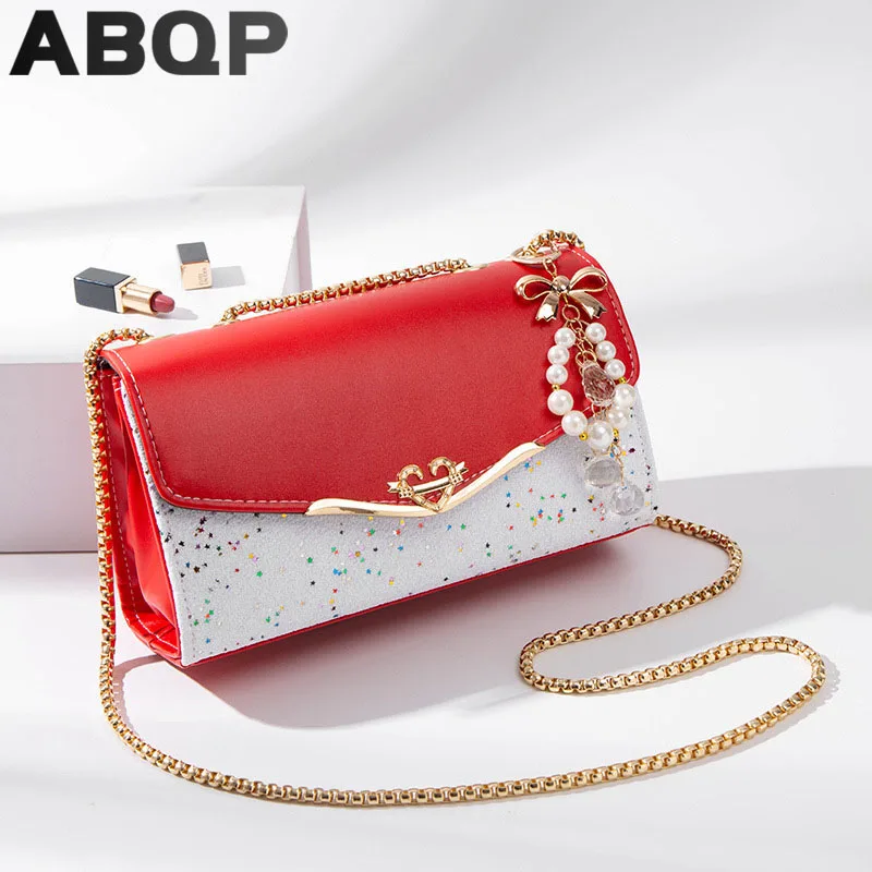

Women Trend Shoulder Bag For Teen Girls Luxury Pearl Crossbody Bags For Women PU Leather Girls Purses And Handbags