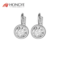 hongye 2022 new trendy drop earrings for women zircon small brincos stylish daily wear hanging ear jewelry drop shipping