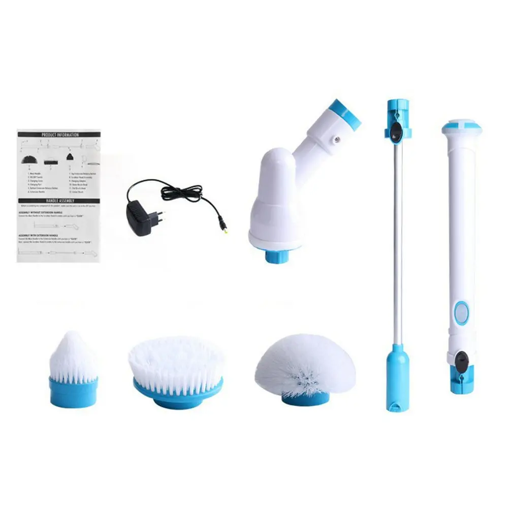 

Household Electric Brush Bathroom Cleaning Tools Home Brushes Spin Scrubber Long Handle Multi-function Brush