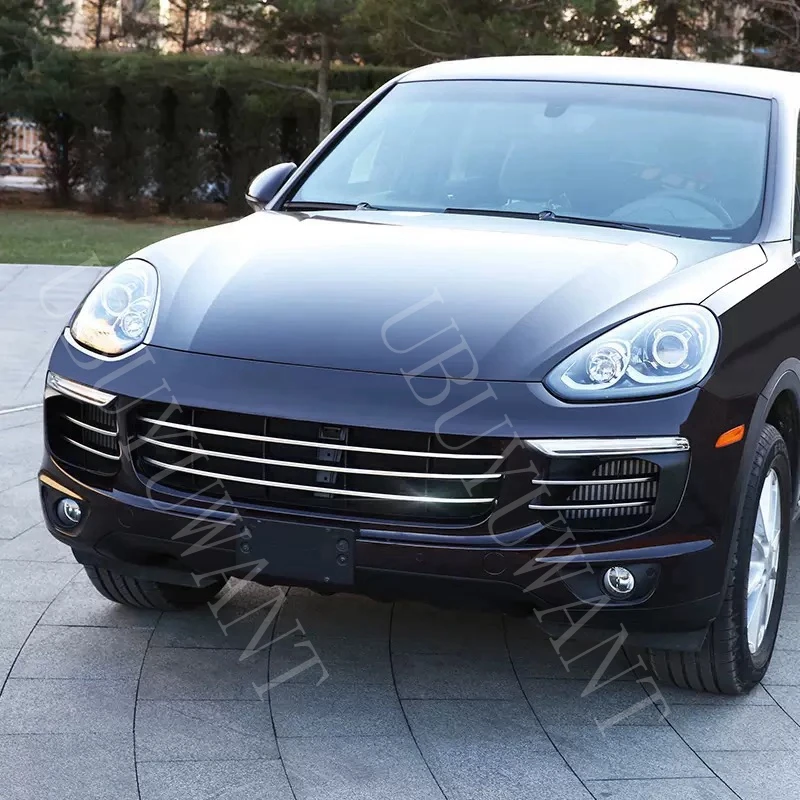 Для Porsche Cayenne 2014 2015 2016 2017 ABS автомобиля передний 3D бампер сетки вентиляционное