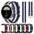 Тканый нейлоновый ремешок для Polar Grit X  POLAR Vantage M  POLAR IGNITE, тканевый ремешок, серебряное кольцо, пряжка, браслет для часов