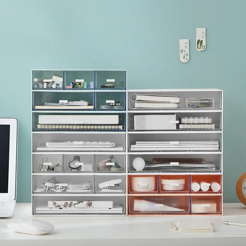 

Nordic DIY Combinable Drawer Desk Organizer Cosmetic Jewelry Storage Box Makeup Container Sundries Home Office Finishing Box