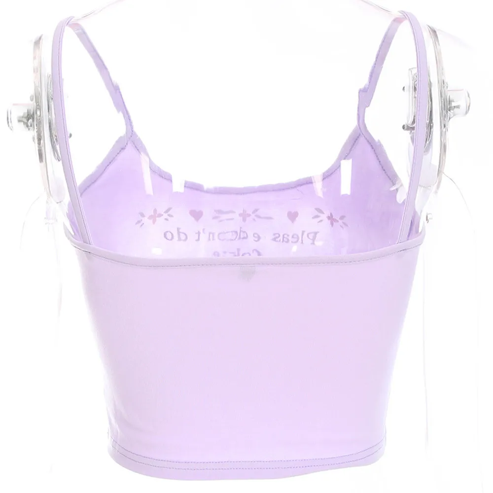 Sexy Fashion Womens Casual Tank Tops Letter Print Vest Halter Blouse Camisole Female Summer Sling Navel Slim Tees топик женский