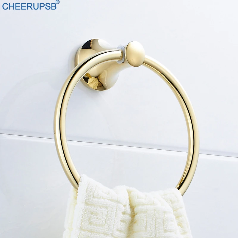 Полотенца держатель WC Ванная комната Ванна кольцо Круглый с креплением на стене