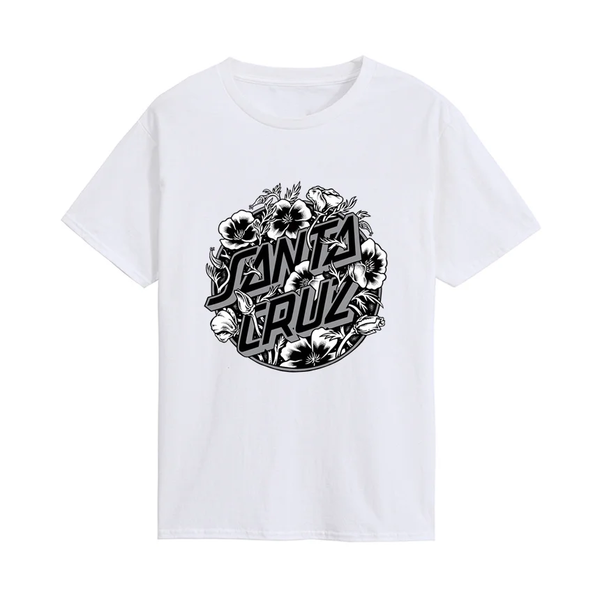 

Popular Santa Cru Flower Graphic T Shirt Short Sleeve Casual Summer Cotton O-Neck Tee T-Shirts Loose Comfortable Clothes