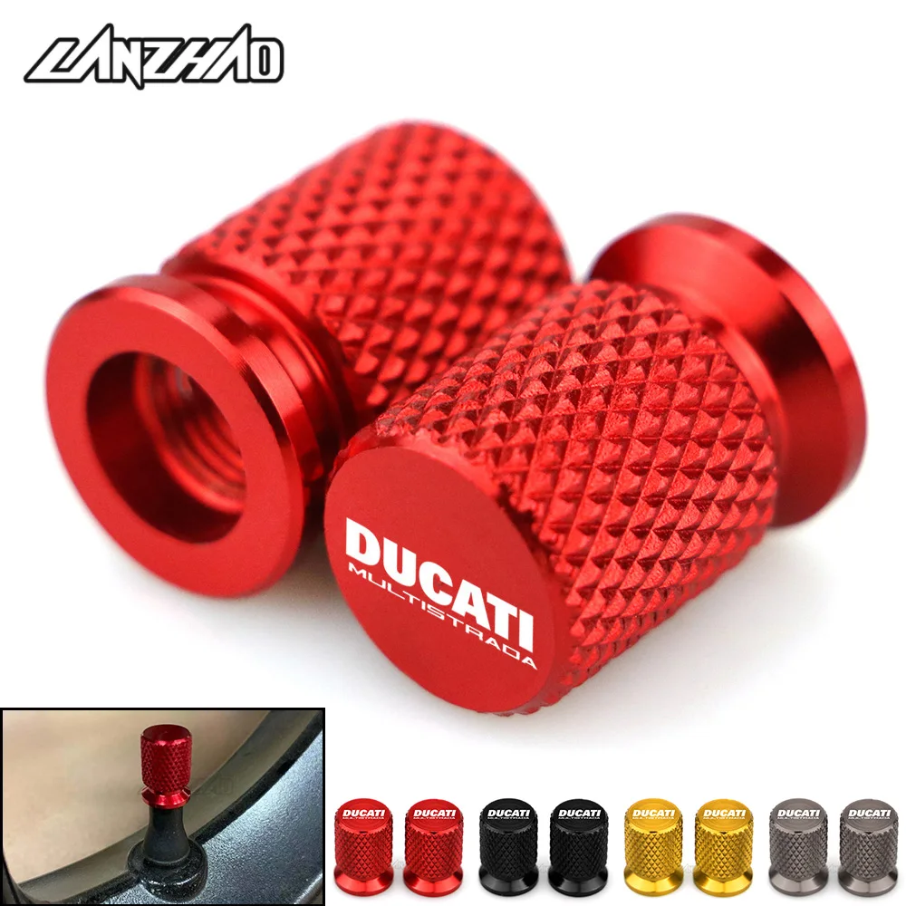 Válvula de neumático de aluminio CNC, TAPA DE PUERTO DE AIRE, accesorios de motocicleta para Ducati