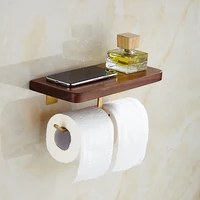 wooden toilet paper holder bathroom wall mount wc paper phone holder shelf towel roll shelf accessories paper towel dispenser 06