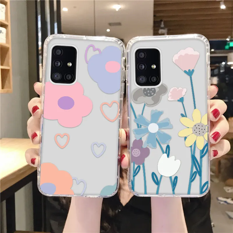 S20 FE Case For Samsung A53 5G Case A52S 5G A52 A51 A12 A32 A71 A21S A50 A33 A22 A54 A34 S23 Ultra S20 FE S22 Ultra Flower Cover