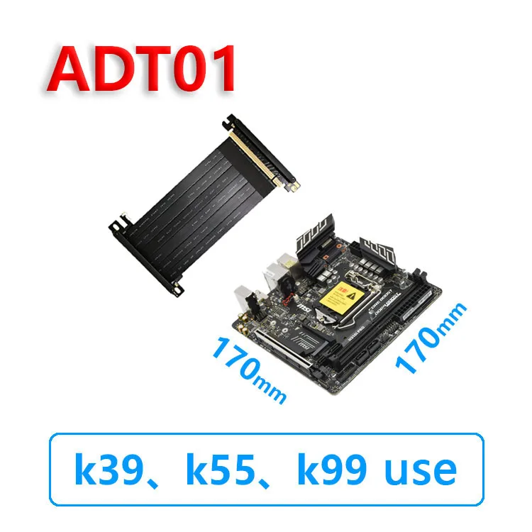 GPU PCI-E 16X 3 0 Графика карты мм удлиняющий кабель для K39 55 99 29 мини ITX чехол специальный