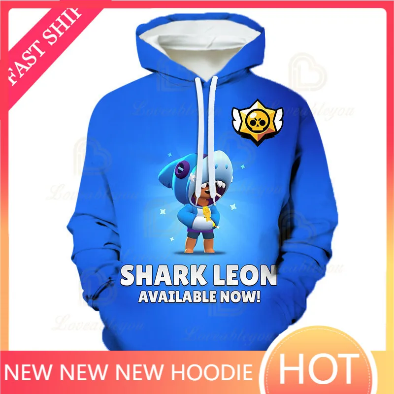 

Browlers Shooting Game PRIMO 3D Hoodie Boys Girls Cartoon Tops Teen Clothes Shark and Star, 6 To 19 Year Kids MAX Sweatshirt