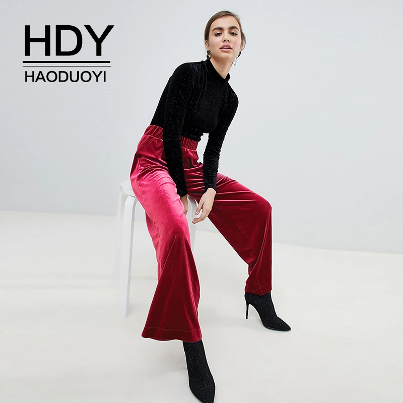 HDY Haoduoyi Новая мода осень Стильный Досуг Дамы Повседневная одежда простые женские