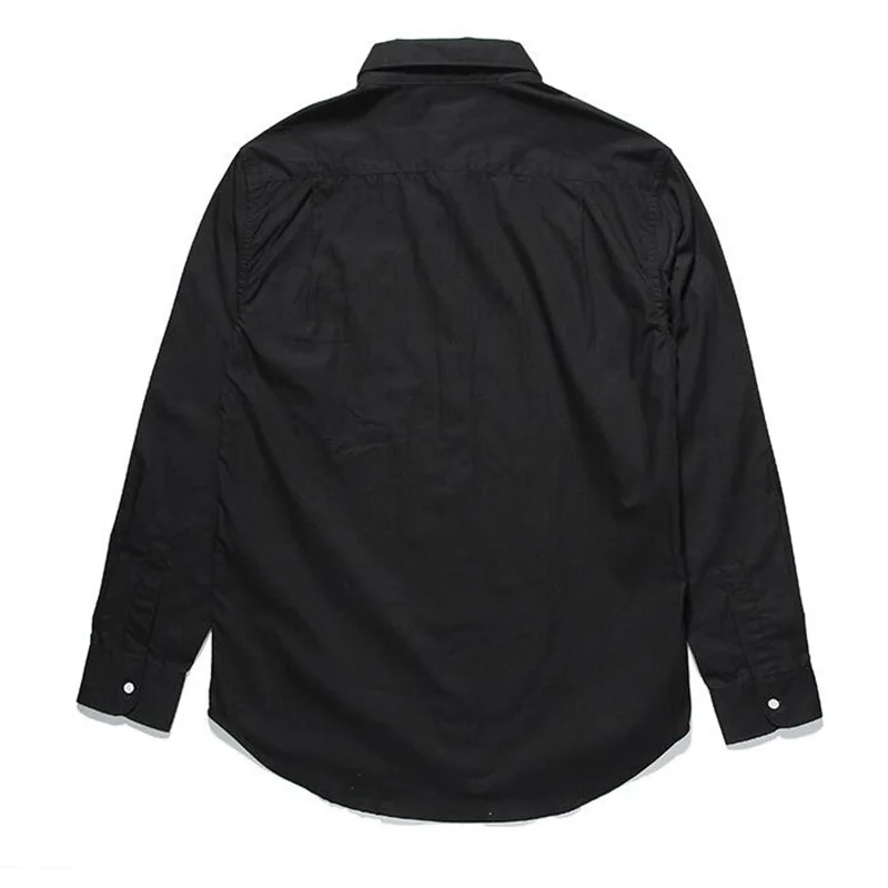 

(Have eyes))Spring Summer New Shirt for Women Man Heart Long-sleeved Shirt Cotton Button Loose Solid Color Cardigan Stand Shirt