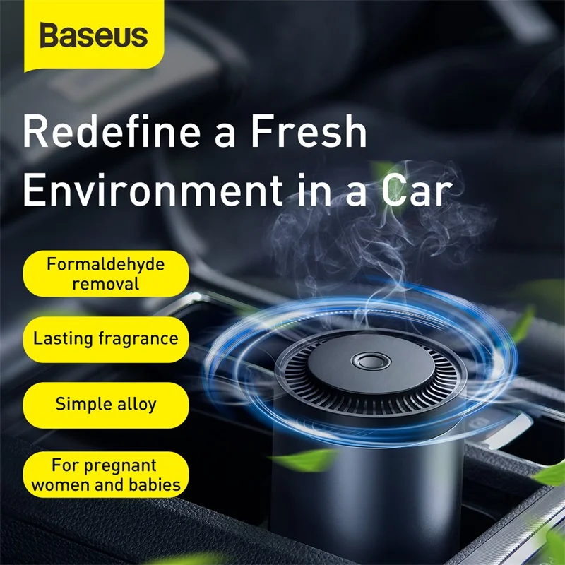 

Baseus Car CupHolder Air Freshener with Formaldehyde Purification Function Home Car Dual Use Safe Universal Air Freshener