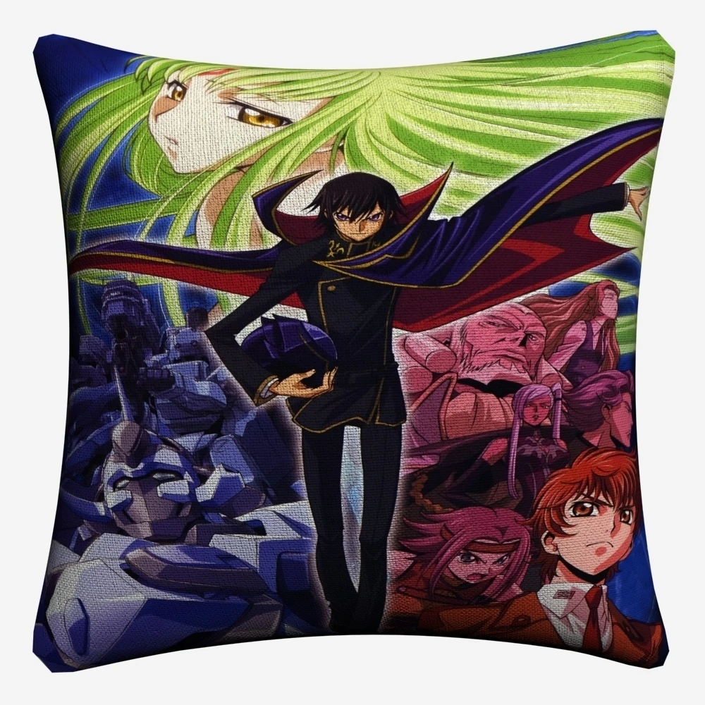 Code Geass полной фигуры сексуальные аниме декоративное хлопковое белье Наволочка на подушку размером 45*45 см для дивана наволочка для подушки стула домашний декор Almofada