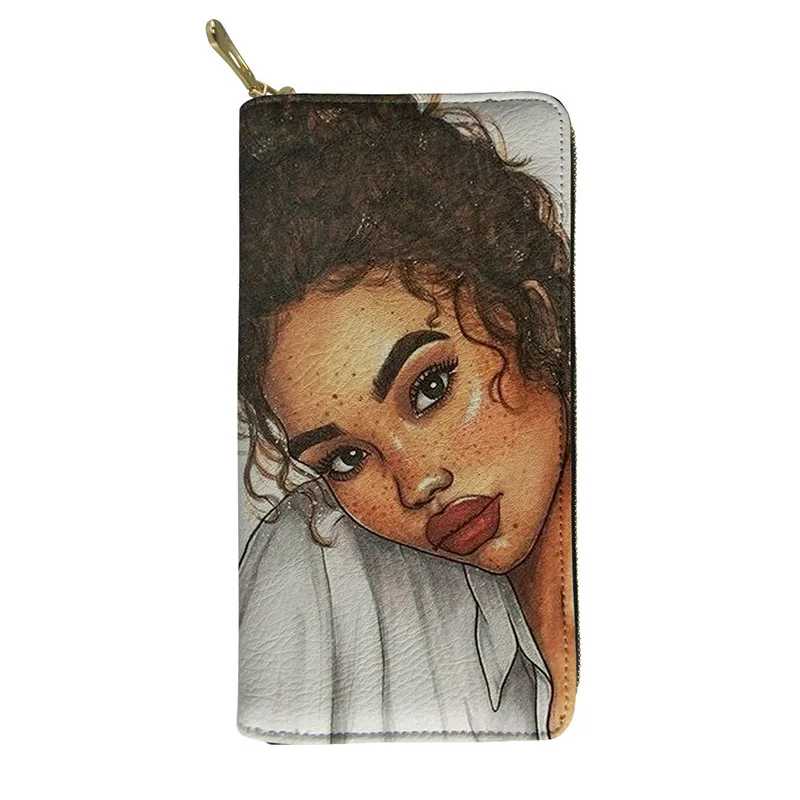 Женский Длинный кошелек HYCOOL из искусственной кожи на молнии с рисунком улыбки