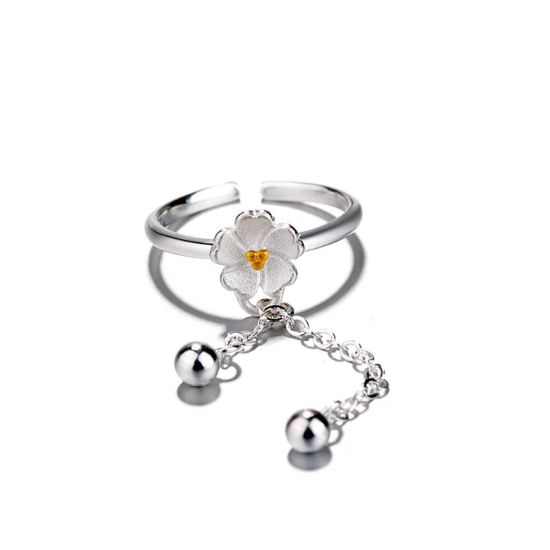 Flower Кольца из нержавеющей стали для женщин, корейская мода, капля воды, циркон, кольца для открытия, современные женские ювелирные изделия, регулируемое обручальное кольцо - Цвет основного камня: Flower