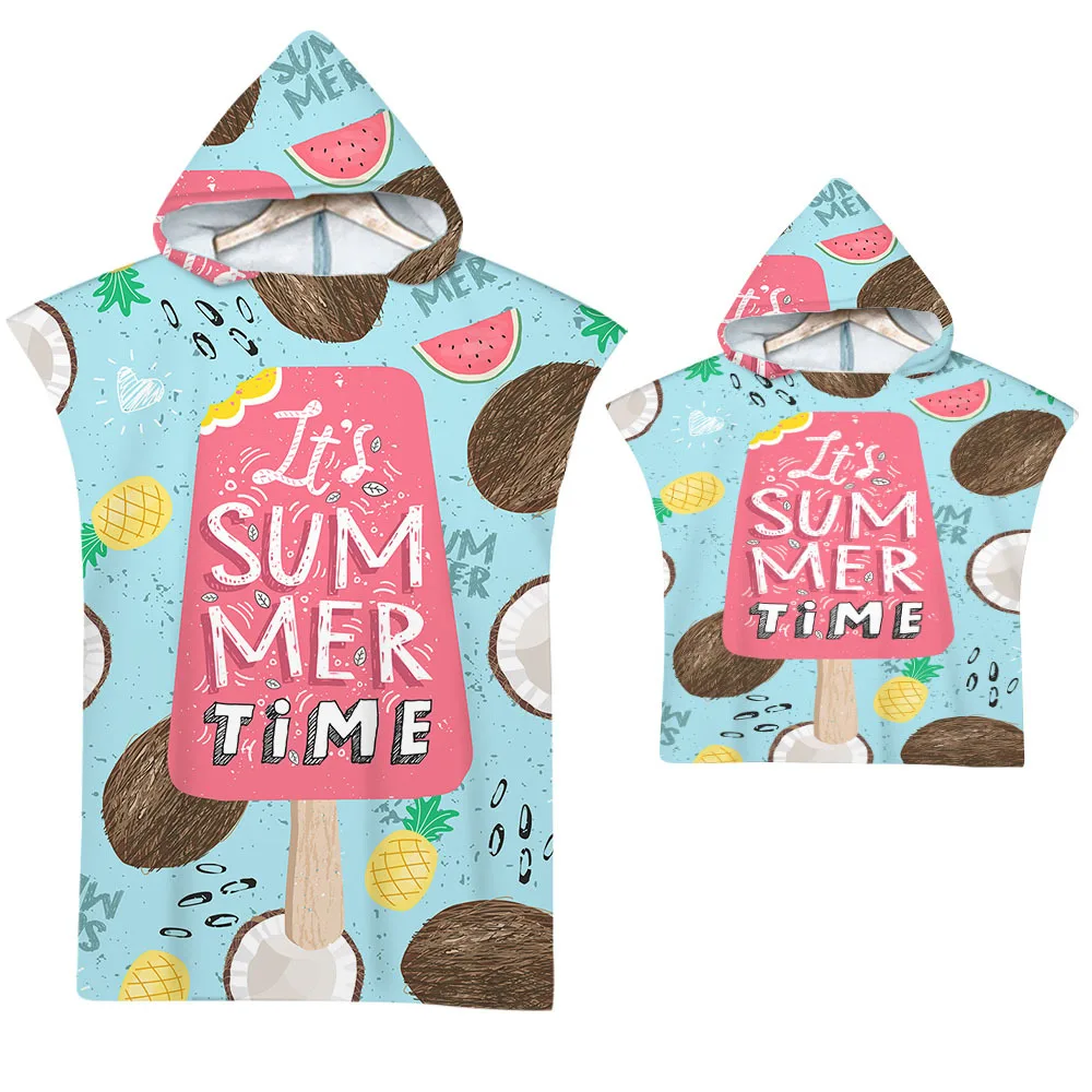 Пляжное полотенце ONGLYP с капюшоном ананасами пляжная одежда для взрослых и детей
