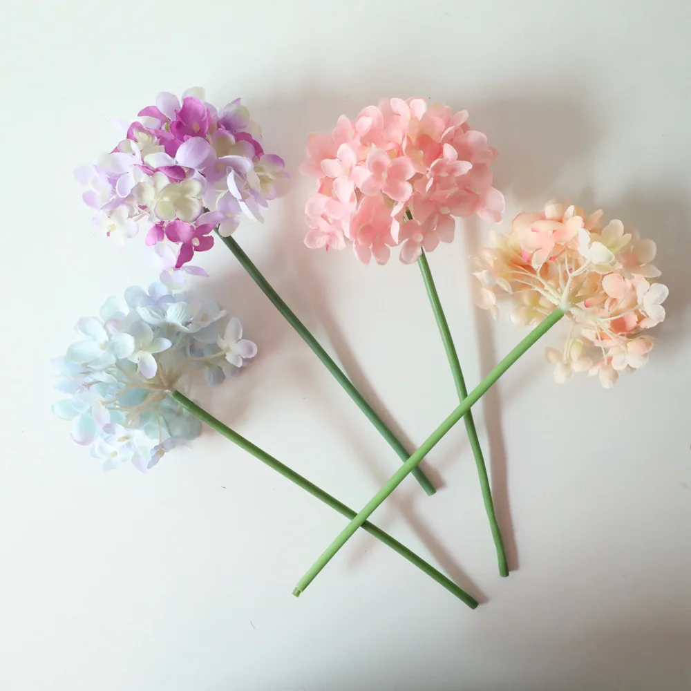 

10Pcs Single Hydrangea Fake Flowers Branch for Flower Wall Wedding Flores Wreath Bride Bouquet Decoration Home Photography Props