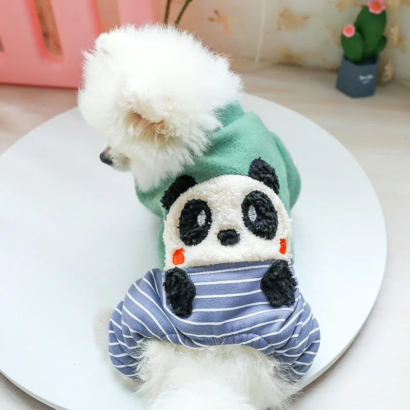 

Autumn and Winter Snowman Overalls, Four Feet Cotton Clothes, Pet Dog Teddy Bichon Pomeranian, Thick Warm Small Dog