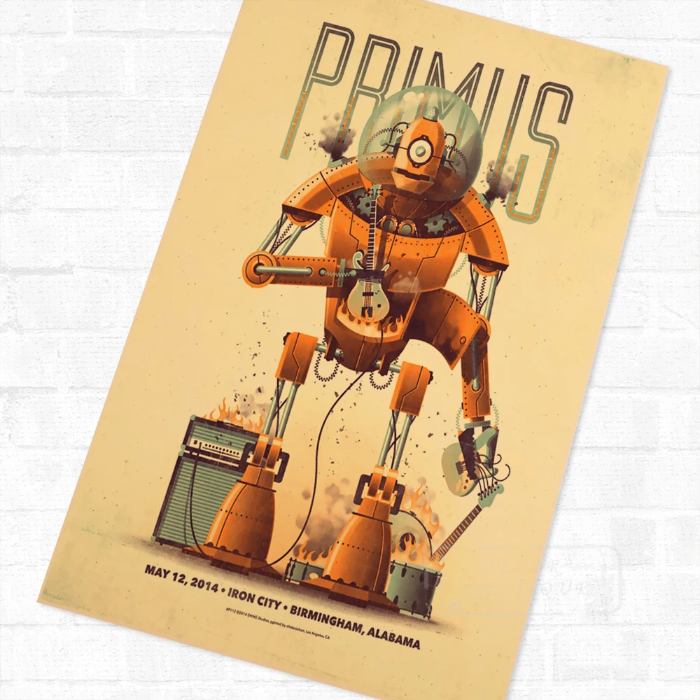 Sci-fi Primis робот агитационных фильм Винтаж плакат в стиле ретро из крафт-бумаги