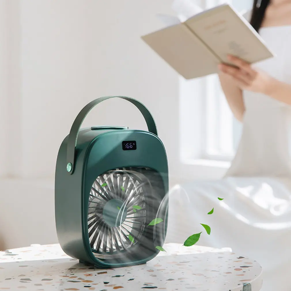

Desktop Fan Rechargeable Household Third Gear Wind Spray Fan Refrigeration Silent Cooling Fan For Office Home Ventilador