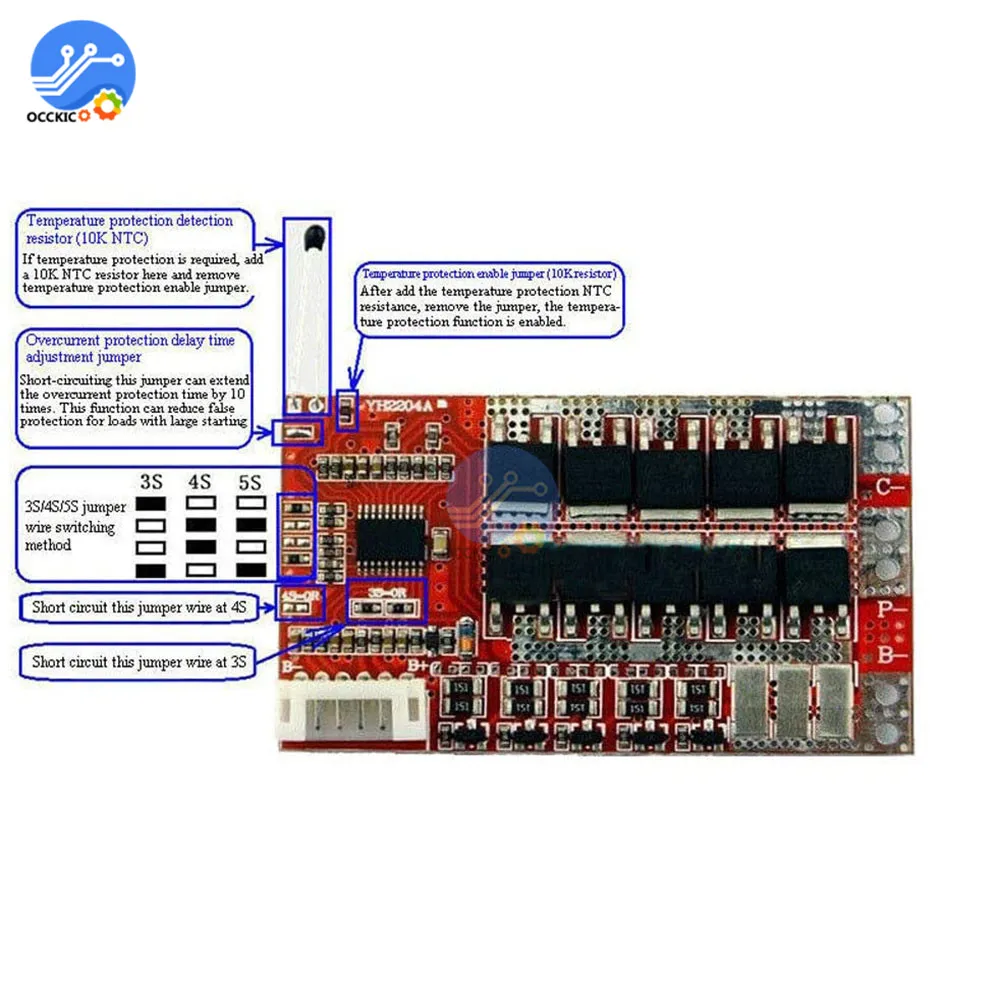 BMS 4S 5S 50A 18650 Литий LiFePO4 Батарея сотовый защита от перегрузки доска 3 2 V 7 баланс для