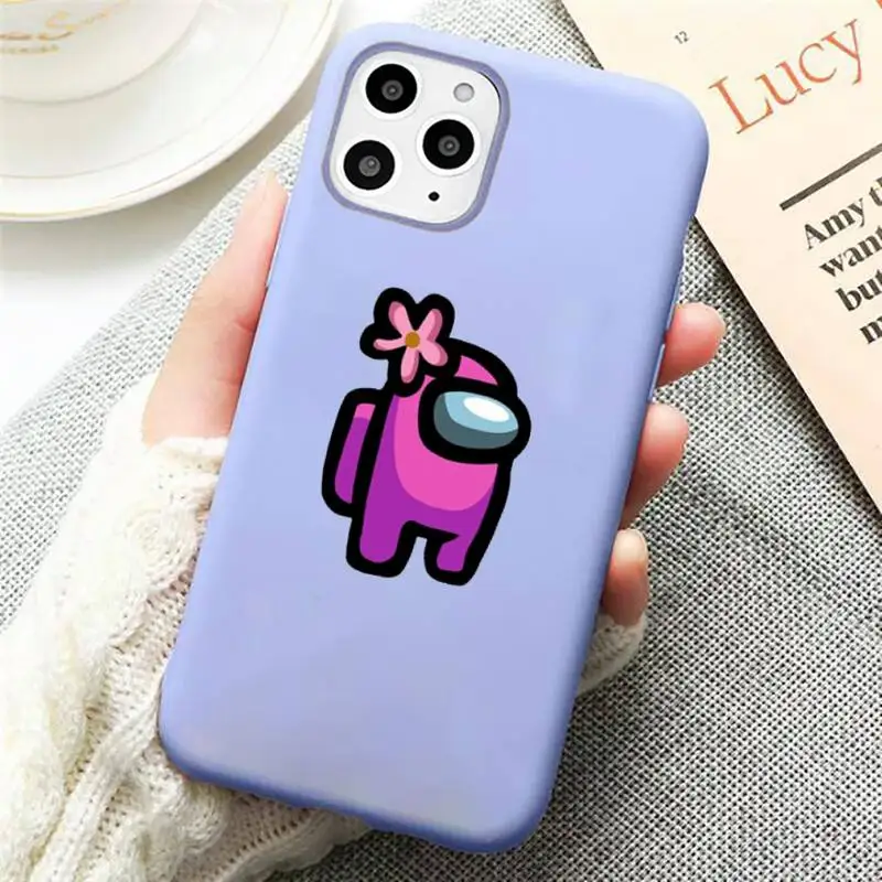 

Among Us Game Phone Case Candy Color for iPhone 11 12 mini pro XS MAX 8 7 6 6S Plus X SE 2020 XR