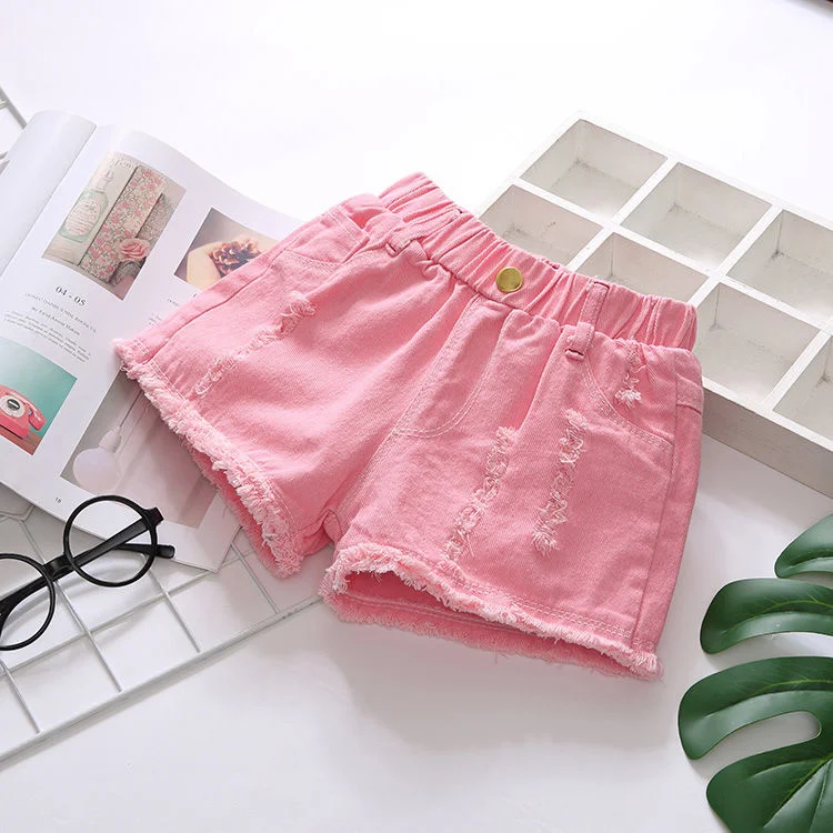 

Girl cotton Denim jeans shorts Girls thin Soft pants jeans Children casual clothes P164