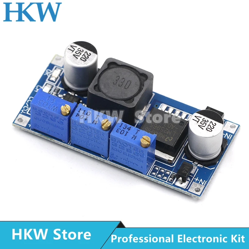 Регулируемый понижающий модуль питания LM2596s 3 А регулятор напряжения 24 В 12 5 в |