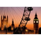 Алмазная картина полностью квадратная круглая Алмазная вышивка колесо обозрения в сумерках мозаика 5d картины Стразы accessoriesZP-1984