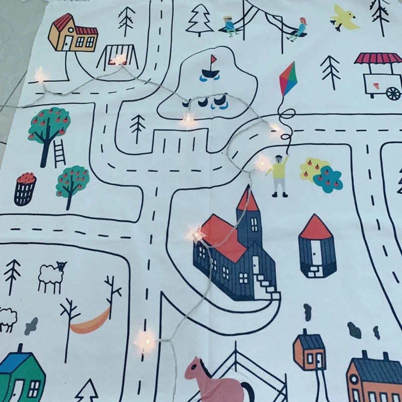 

Kid Baby Play Game Mat Car Track Pattern Puzzle Learning Educational Toy Playmat