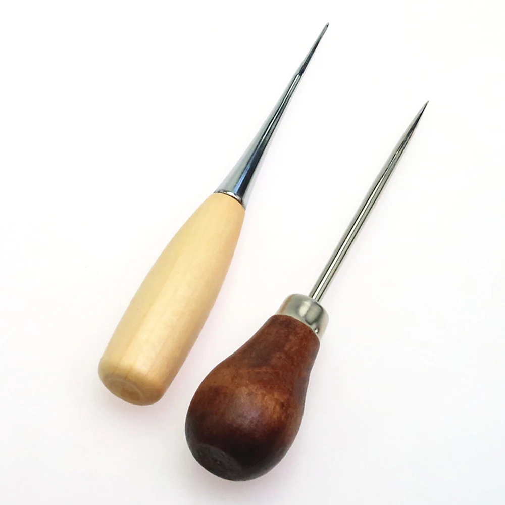 2 шт. деревянная ручка Awl ручной инструмент для вязания прямой конус изогнутый