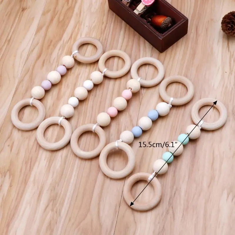 Детские игрушки Монтессори для игр в спортзале Прорезыватель зубов кольцо из